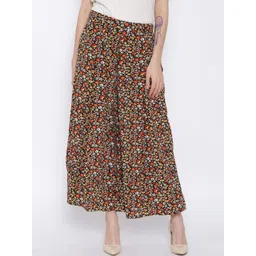Sera Women Floral Printed Relaxed Straight Leg Flared Pleated Trousers-picture-17