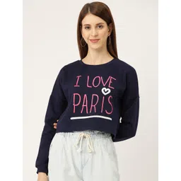 Sera Women Navy Blue & Pink Printed Sweatshirt-picture-41