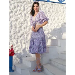 Sera Women Printed Crop Tie-Up Shrug image 5