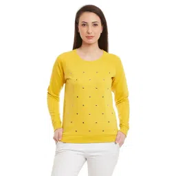 Sera Yellow Embellished Sweatshirt-picture-11