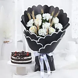 Serene Vibes Bouquet N Luscious Cake-picture-29