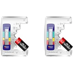 Serplex® Battery Tester Universal Digital Battery Checker For AAA/AA 9V C/D/N 1.5V Button Cell Battery Small Accurate Cell Tester Battery Power Checker Not For Rechargable Battery X 2-picture-28
