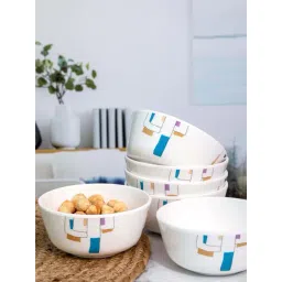Servewell Cityscape Melamine 10.5 cm Veg Bowl (0.24 L) - Set of 6-picture-10