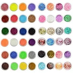 Set of 48 Colors, Multi Purpose Glitter Powder & Glitter Powder Sequins for Arts, Crafts, Epoxy Tumblers, Decoration Weddings Cards Flowers, Scrapbooking, Body, Face, Nail 3 Gm Each-picture-14