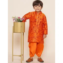 Sethukrishna Boys Abstract Printed Kurta with Dhoti Pants-picture-33