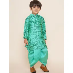 Sethukrishna Boys Abstract Printed Regular Kurta With Dhoti Pants-picture-49