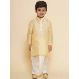 Sethukrishna Boys Mandarin Collar Pure Silk Kurta with Dhoti Pants-picture-39
