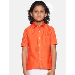 Sethukrishna Boys Orange Classic Casual Shirt image 1