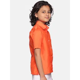 Sethukrishna Boys Orange Classic Casual Shirt image 3