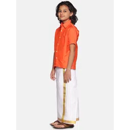 Sethukrishna Boys Orange Classic Casual Shirt image 5