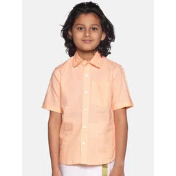 Sethukrishna Boys Peach-Coloured Relaxed Formal Shirt-picture-11