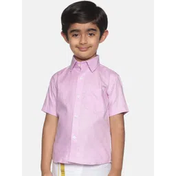 Sethukrishna Boys Pink Classic Opaque Casual Shirt-picture-37