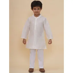 Sethukrishna Boys Regular Dupion Silk Kurta with Pyjamas-picture-26