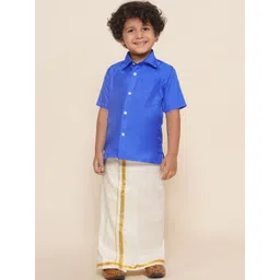 Sethukrishna Boys Shirt Collar Shirt and Veshti-picture-52