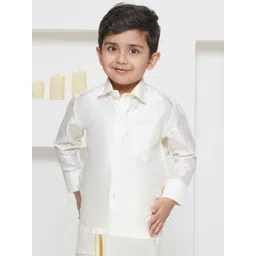 Sethukrishna Boys Spread Collar Pure Silk Party Shirt-picture-15