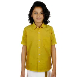 Sethukrishna Boys Yellow Standard Casual Shirt-picture-32