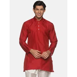 Sethukrishna Men Maroon Solid Kurta-picture-33
