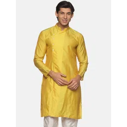 Sethukrishna Men Yellow Solid Kurta-picture-40