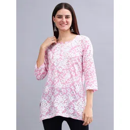 Seva Chikan Ethnic Motifs Embroidered Chikankari Chikankari Kurti-picture-20
