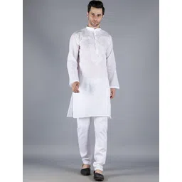 Seva Chikan Men Ethnic Motifs Chikankari Handloom Kurta-picture-17
