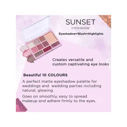 Seven Seas Sunset 10 Pigmented Colors Eyeshadow Palette 24.4g - Skin 102 image 3