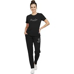 sevenqueen Printed Round Neck Short Sleeve Nightsuit Set | Pajama Set | Casual Night Dress for Women-picture-34