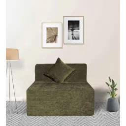 seventh heaven Relax 8 Inch PU Foam (72x30) 1 Seater Sofa Cum Mattress In Green Colour-picture-36