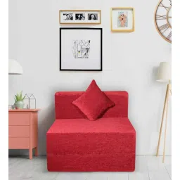 seventh heaven Relax 8 Inch PU Foam (72x30) 1 Seater Sofa Cum Mattress In Maroon Colour-picture-16