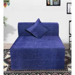 seventh heaven Relax 8 Inch PU Foam (72x36) 1 Seater Sofa Cum Mattress In Blue Colour-picture-31