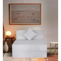 seventh heaven Rest Mantra 8 Inch PU Foam (72x30) 1 Seater Sofa Cum Mattress In White Colour-picture-12