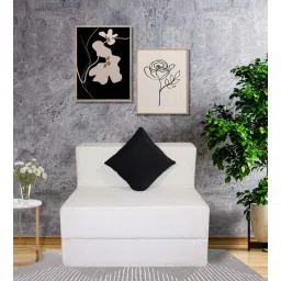 seventh heaven Rest Mantra 8 Inch PU Foam (72x30) 1 Seater Sofa Cum Mattress In White Colour-picture-13