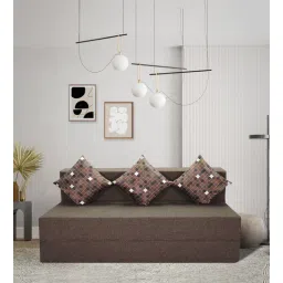 seventh heaven Rest Mantra 8 Inch PU Foam (72x60) 3 Seater Sofa Cum Mattress In Brown Colour-picture-32