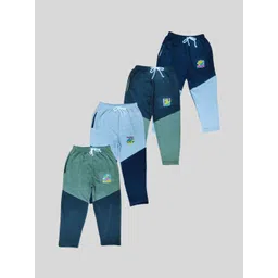 Seyor Kids Pack Of 4 Colourblock Mid Rise Track Pants-picture-46