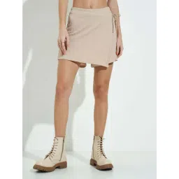 SF Jeans by Pantaloons Beige Plain Skort-picture-15