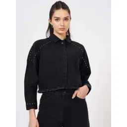 SF Jeans by Pantaloons Black Cotton Jacket-picture-32