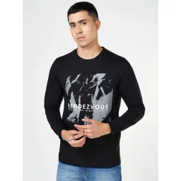 Sf Jeans By Pantaloons Black Cotton Regular Fit Printed Sweatshirt-picture-21