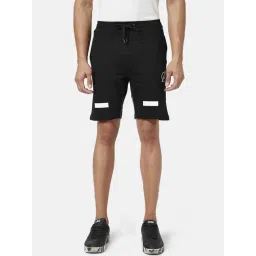 SF Jeans by Pantaloons Black Cotton Slim Fit Printed Shorts-picture-17