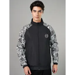 Sf Jeans By Pantaloons Black Regular Fit Printed Jacket-picture-21