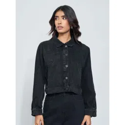 Sf Jeans By Pantaloons Black Relaxed Fit Jacket-picture-35