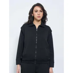 Sf Jeans By Pantaloons Black Relaxed Fit Jacket-picture-21