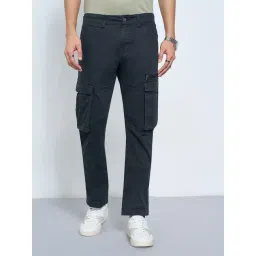 Sf Jeans By Pantaloons Black Straight Fit Cargo Jeans-picture-20
