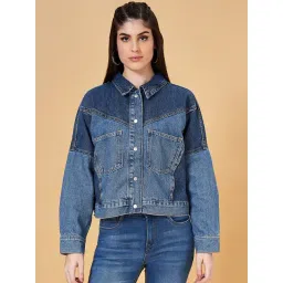 SF Jeans by Pantaloons Blue Cotton Denim Jacket-picture-26