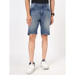 Sf Jeans By Pantaloons Blue Cotton Regular Fit Denim Shorts-picture-34