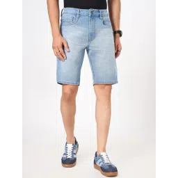 Sf Jeans By Pantaloons Blue Cotton Regular Fit Denim Shorts-picture-35