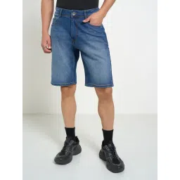 Sf Jeans By Pantaloons Blue Cotton Regular Fit Denim Shorts-picture-25