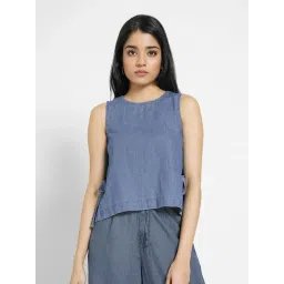 Sf Jeans By Pantaloons Blue Cotton Regular Fit Top-picture-33