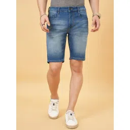 Sf Jeans By Pantaloons Blue Regular Fit Denim Shorts-picture-20