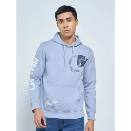 Sf Jeans By Pantaloons Blue Regular Fit Printed Hoodie-picture-14