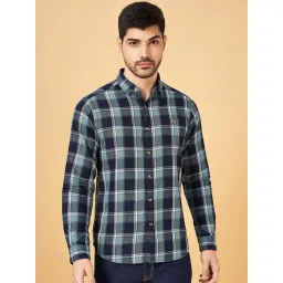 Sf Jeans By Pantaloons Blue Slim Fit Checks Shirt-picture-19