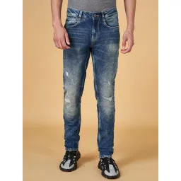 SF Jeans by Pantaloons Blue Tint Skinny Fit Distressed Jeans-picture-34